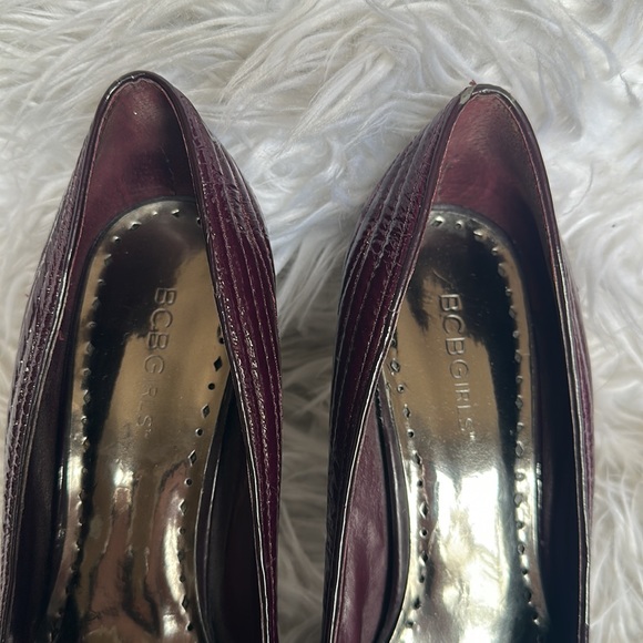BCB GIRLS Maroon Patent Quilted design 5” Heels SZ. 10B/40 - Picture 4 of 12